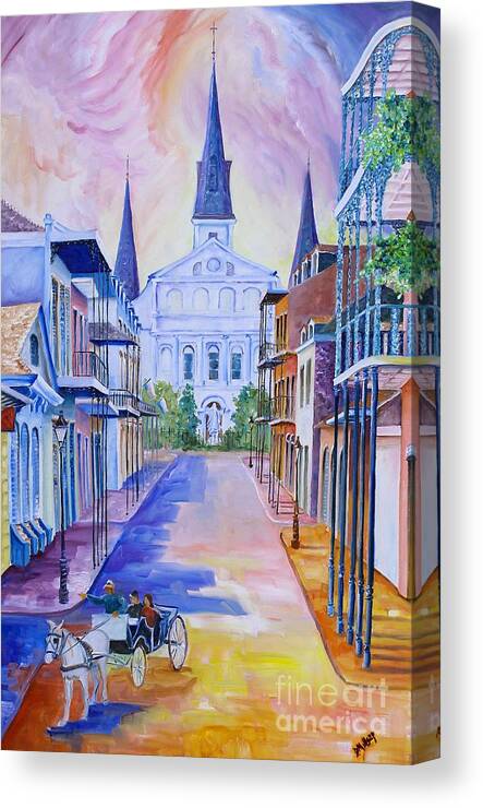 New Orleans Canvas Print featuring the painting Carriage on Orleans Street by Diane Millsap