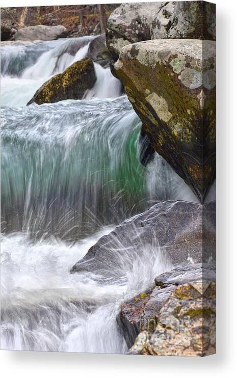 Tennessee Canvas Print featuring the photograph Cascading River by Phil Perkins