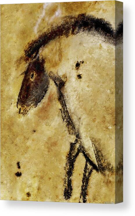 Chauvet Horse Canvas Print featuring the digital art Chauvet Horse by Weston Westmoreland