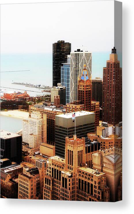 Chicago Canvas Print featuring the photograph Chicago Postcard by Simone Hester