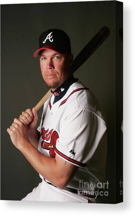 Media Day Canvas Print featuring the photograph Chipper Jones by Elsa