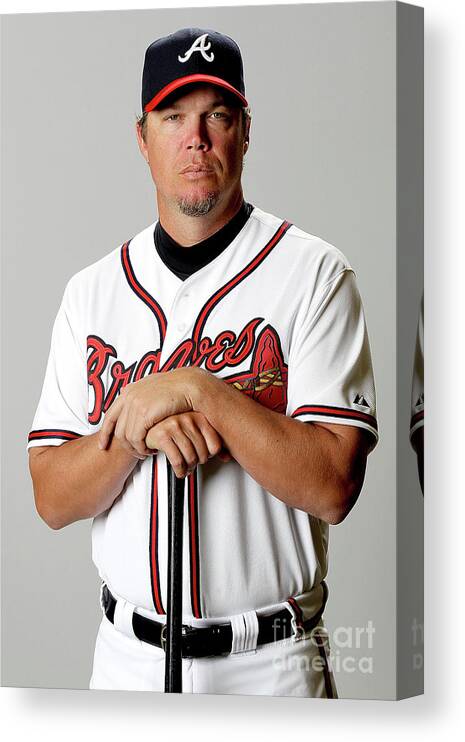 Media Day Canvas Print featuring the photograph Chipper Jones by Matthew Stockman