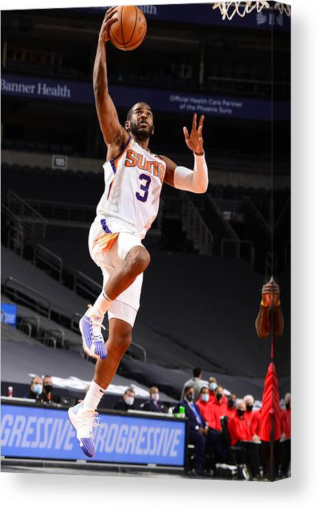 Nba Pro Basketball Canvas Print featuring the photograph Chris Paul by Barry Gossage