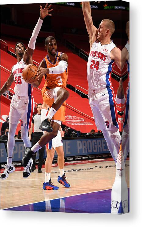 Nba Pro Basketball Canvas Print featuring the photograph Chris Paul by Chris Schwegler
