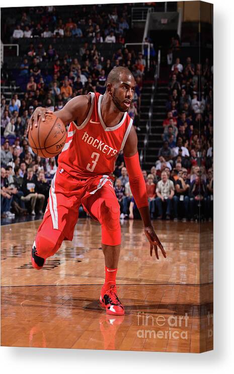 Nba Pro Basketball Canvas Print featuring the photograph Chris Paul by Michael Gonzales