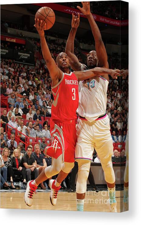 Nba Pro Basketball Canvas Print featuring the photograph Chris Paul by Oscar Baldizon