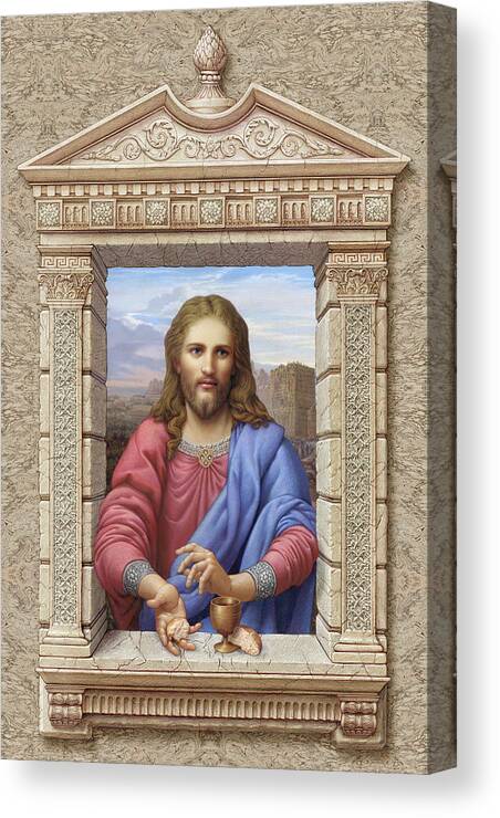 Christian Art Canvas Print featuring the painting Christ by Kurt Wenner