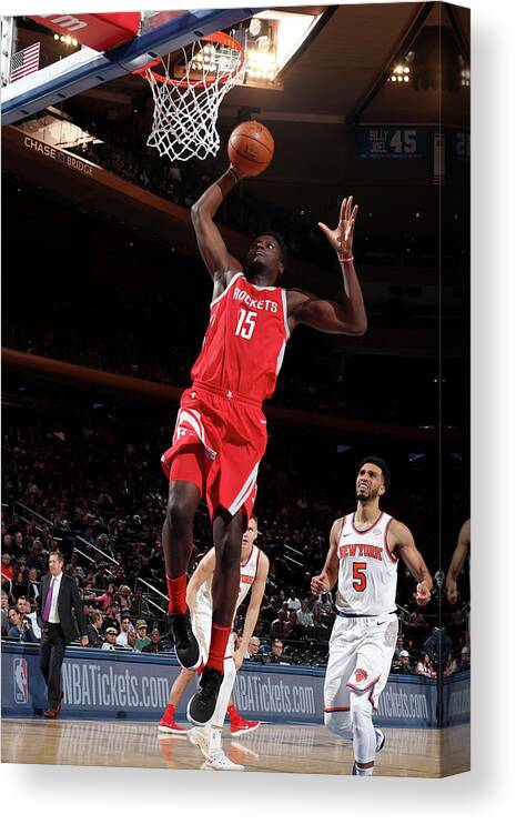 Nba Pro Basketball Canvas Print featuring the photograph Clint Capela by Nathaniel S. Butler