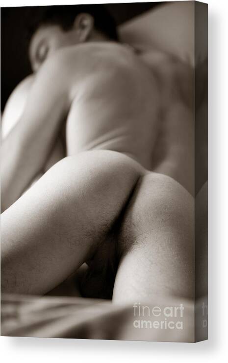 Male Nude Canvas Print featuring the photograph Clint by David Rusch