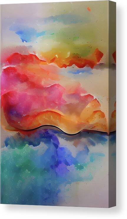  Canvas Print featuring the digital art CloudShuffle by Rod Turner