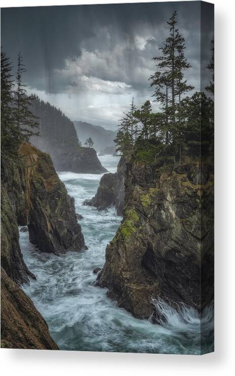 Oregon Canvas Print featuring the photograph Coastal Rains by Darren White