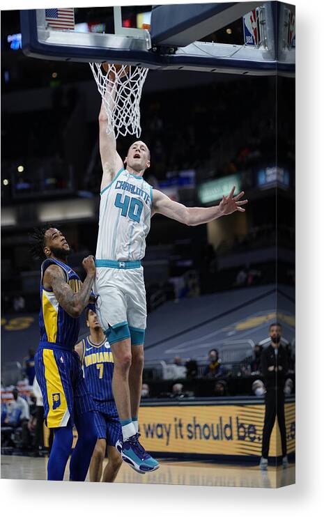 Nba Pro Basketball Canvas Print featuring the photograph Cody Zeller by A.J. Mast