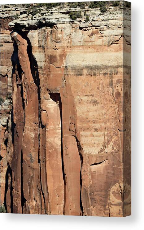Rock Canvas Print featuring the photograph Colorado Monument 1627 by Laura Davis