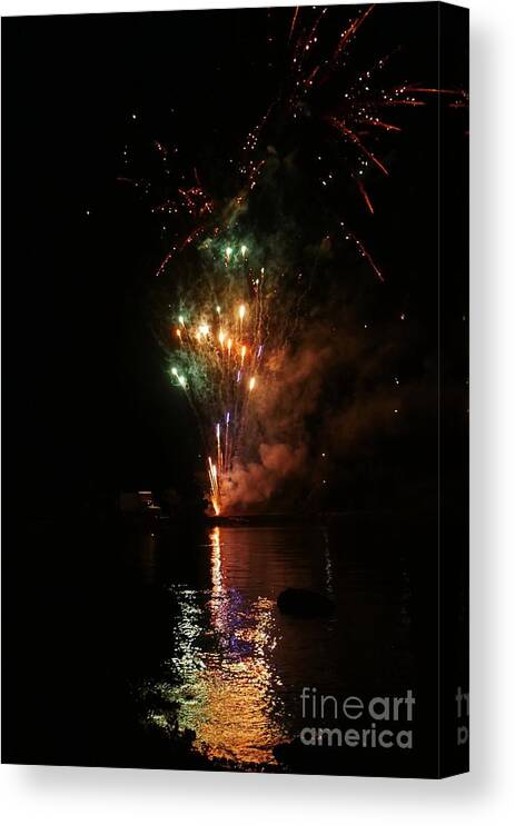 Fourth Of July Canvas Print featuring the photograph Colorful Explosion by On da Raks