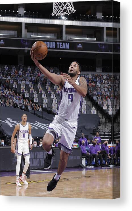 Cory Joseph Canvas Print featuring the photograph Cory Joseph by Rocky Widner