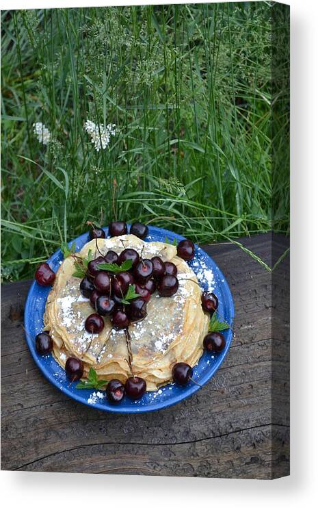 Food Photography Canvas Print featuring the photograph Crepes by Alden White Ballard