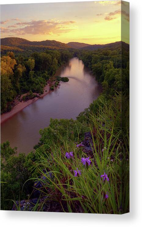 Ozark National Scenic Riverways Canvas Print featuring the photograph Current River at Owls Bend by Robert Charity