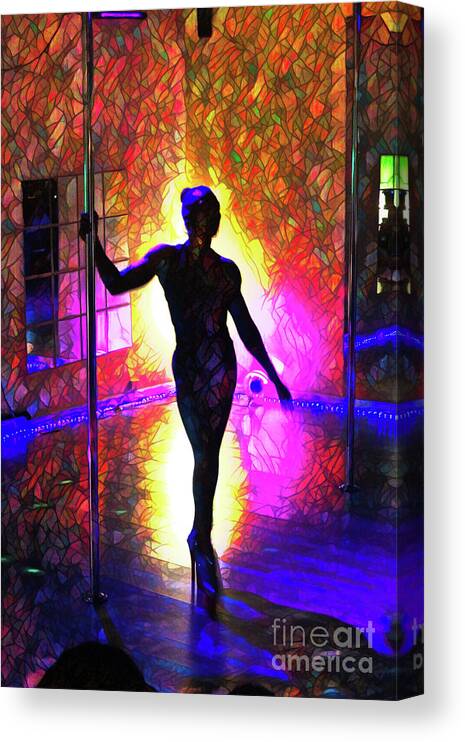 Dark Canvas Print featuring the digital art Dancing On Glass 3 by Recreating Creation