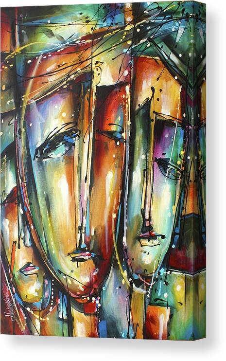 Urban Canvas Print featuring the painting Dazzled by Michael Lang