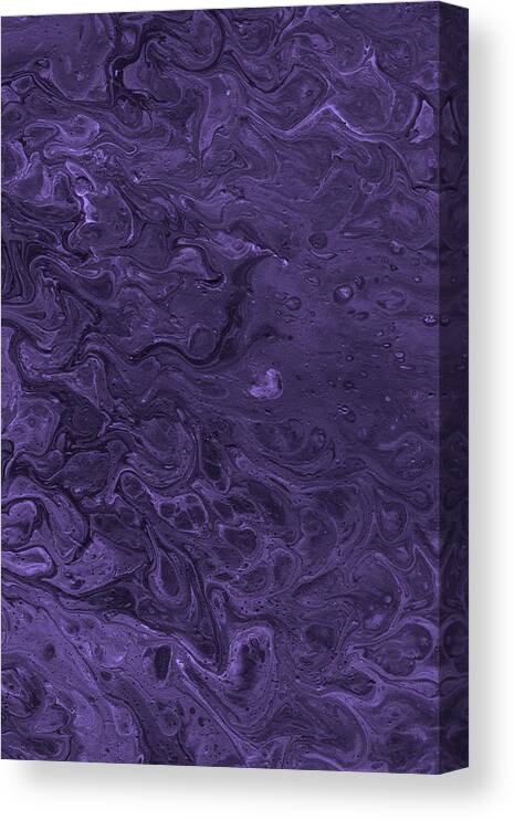 Deep Purple Canvas Print featuring the painting Deep Purple by Abstract Art