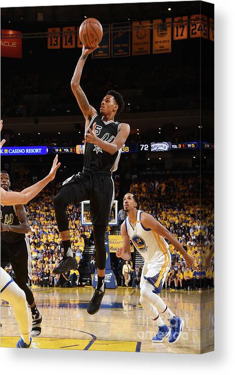 Dejounte Murray Canvas Print featuring the photograph Dejounte Murray by Andrew D. Bernstein