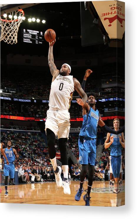 Smoothie King Center Canvas Print featuring the photograph Demarcus Cousins by Layne Murdoch