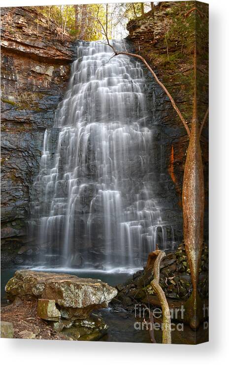 Tennessee Canvas Print featuring the photograph Denny Cove Falls 2 by Phil Perkins