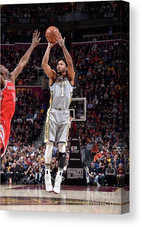 Nba Pro Basketball Canvas Print featuring the photograph Derrick Rose by David Liam Kyle
