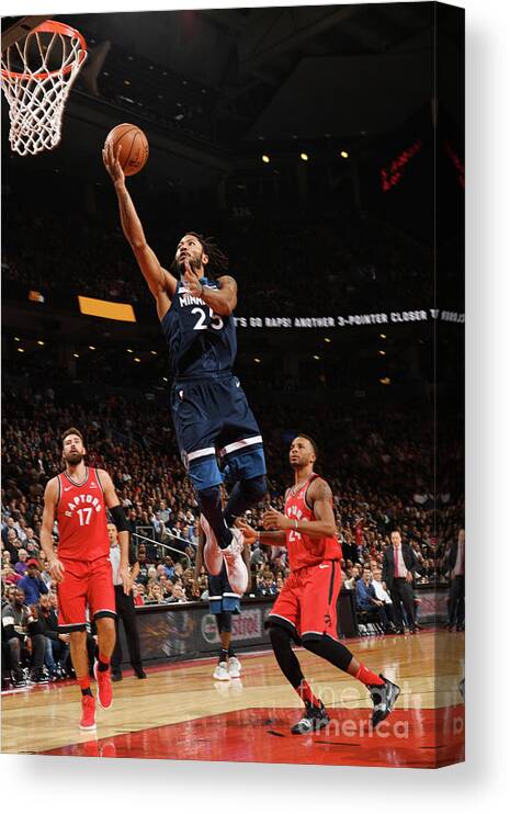 Derrick Rose Canvas Print featuring the photograph Derrick Rose by Ron Turenne