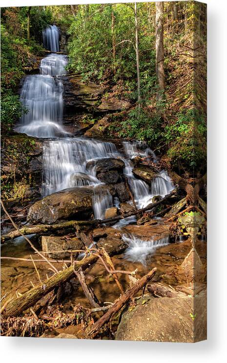 Desoto Falls State Park Canvas Print featuring the photograph DeSoto Falls State Park In Alabama by Jim Vallee