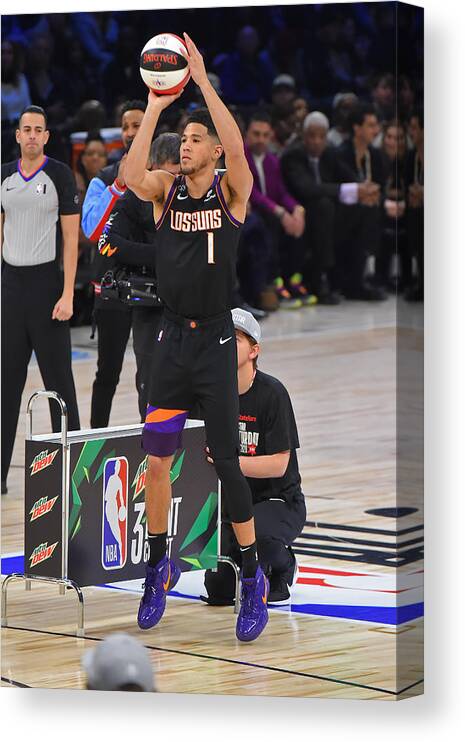 Devin Booker Canvas Print featuring the photograph Devin Booker by Bill Baptist