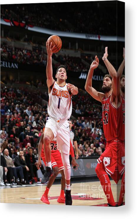 Nba Pro Basketball Canvas Print featuring the photograph Devin Booker by Gary Dineen