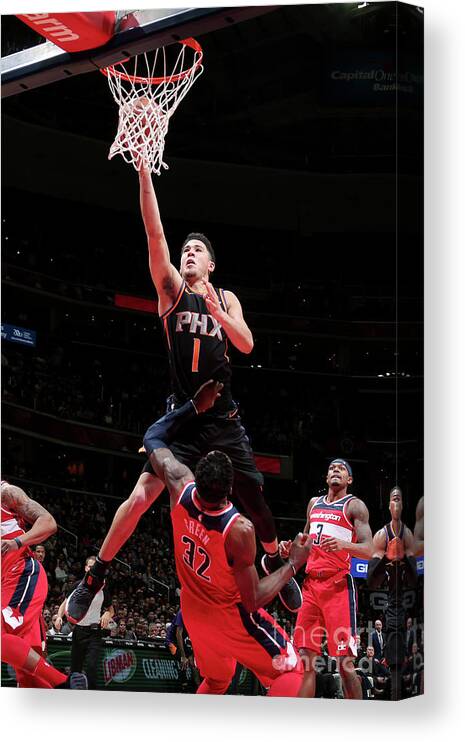 Nba Pro Basketball Canvas Print featuring the photograph Devin Booker by Ned Dishman