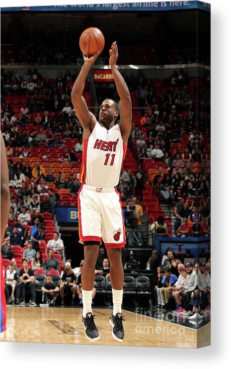 Dion Waiters Canvas Print featuring the photograph Dion Waiters by Oscar Baldizon