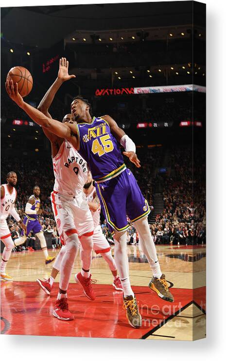 Nba Pro Basketball Canvas Print featuring the photograph Donovan Mitchell by Ron Turenne