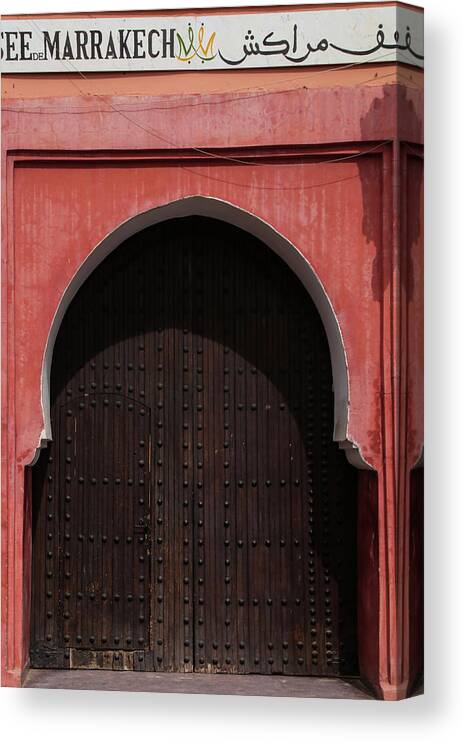 Marrakech Canvas Print featuring the photograph Doorway in Marrakech by Joshua Van Lare