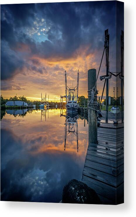 Sunrise Canvas Print featuring the photograph Dreamy Bayou Sunrise by Brad Boland