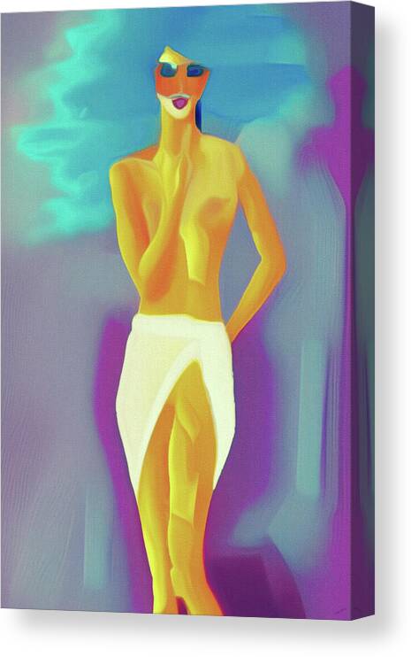  Canvas Print featuring the digital art Dressed Like an Egyptian by Michelle Hoffmann