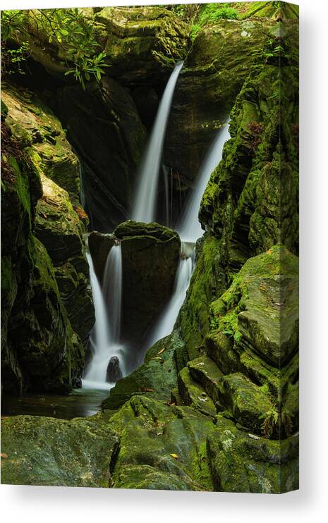 Blue Ridge Mountains Canvas Print featuring the photograph Duggars Creek Falls 1 by Melissa Southern