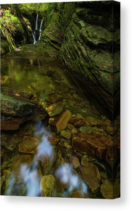 Blue Ridge Mountains Canvas Print featuring the photograph Duggars Creek Falls 2 by Melissa Southern