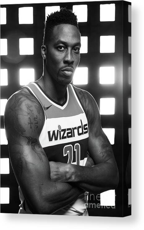 Media Day Canvas Print featuring the photograph Dwight Howard by Stephen Gosling