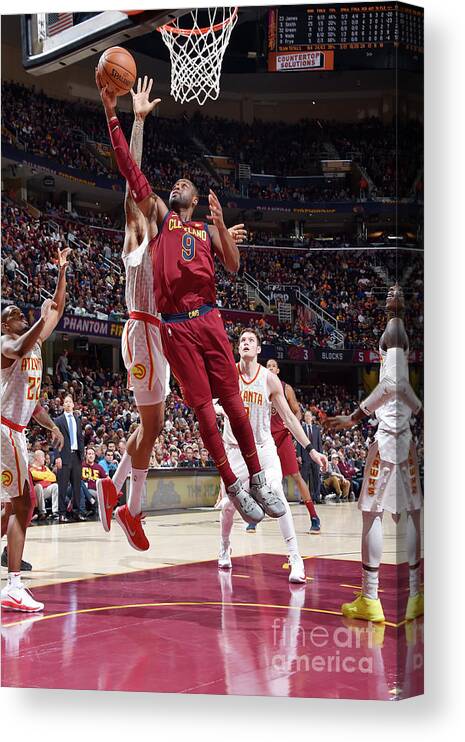 Nba Pro Basketball Canvas Print featuring the photograph Dwyane Wade by David Liam Kyle