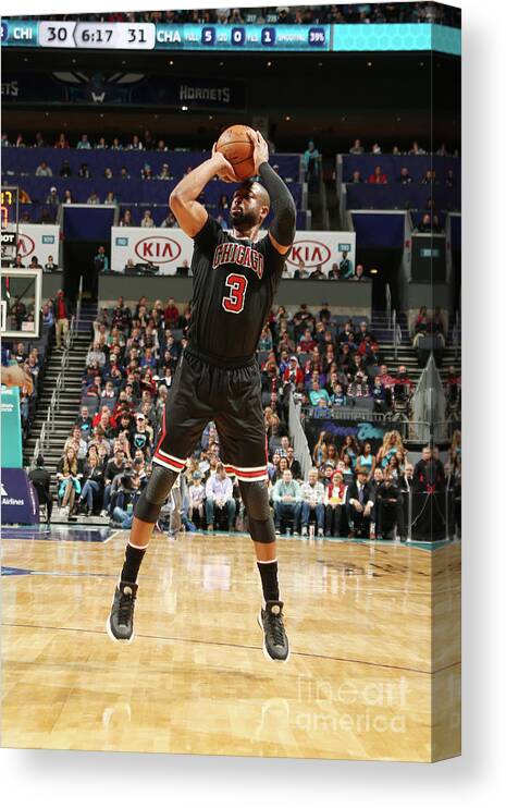 Dwyane Wade Canvas Print featuring the photograph Dwyane Wade by Kent Smith