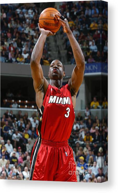 Nba Pro Basketball Canvas Print featuring the photograph Dwyane Wade by Ron Hoskins