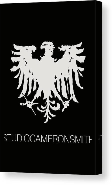 Logo Canvas Print featuring the digital art Eagle Logo, black by Cameron Smith