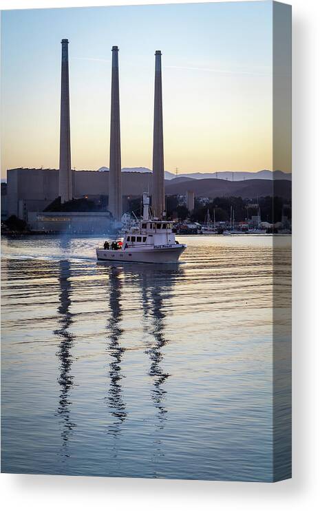 Fisherman Canvas Print featuring the photograph Early Excursion by Gina Cinardo