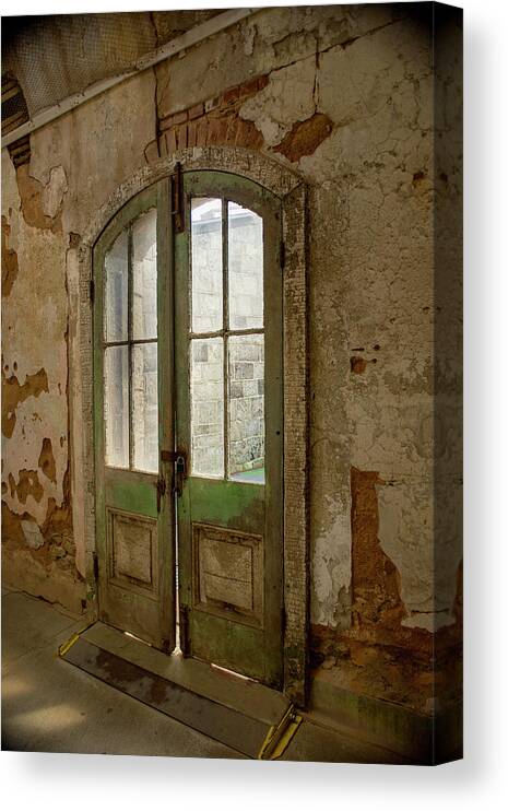 Door Canvas Print featuring the photograph Eastern State Penitentiary Door by Melissa OGara
