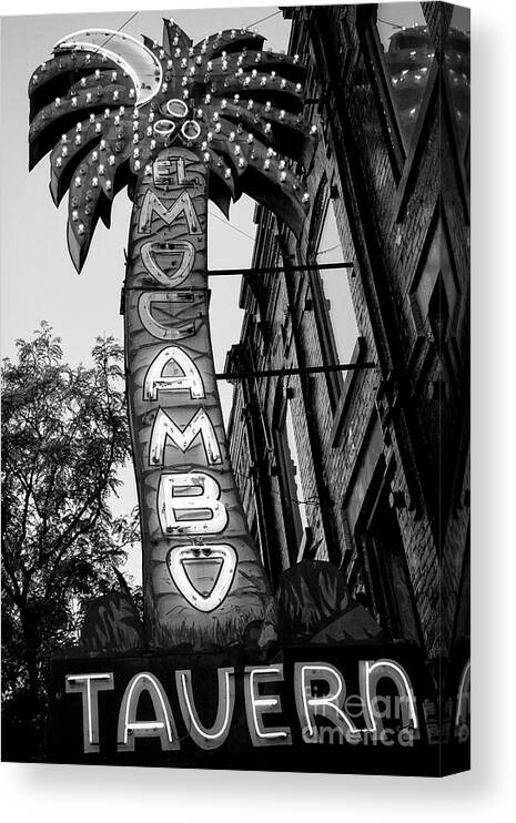 Toronto Canvas Print featuring the photograph El Mocambo in Black and White by Lenore Locken