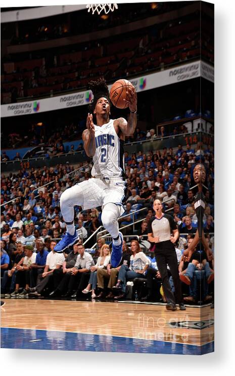 Nba Pro Basketball Canvas Print featuring the photograph Elfrid Payton by Gary Bassing