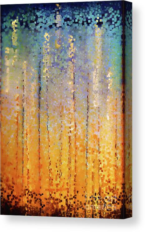 Romans; Gold; Brown; Black; Purple; Blue; Promise; Legacy Canvas Print featuring the painting Everyone Who Calls. Romans 10 13 by Mark Lawrence